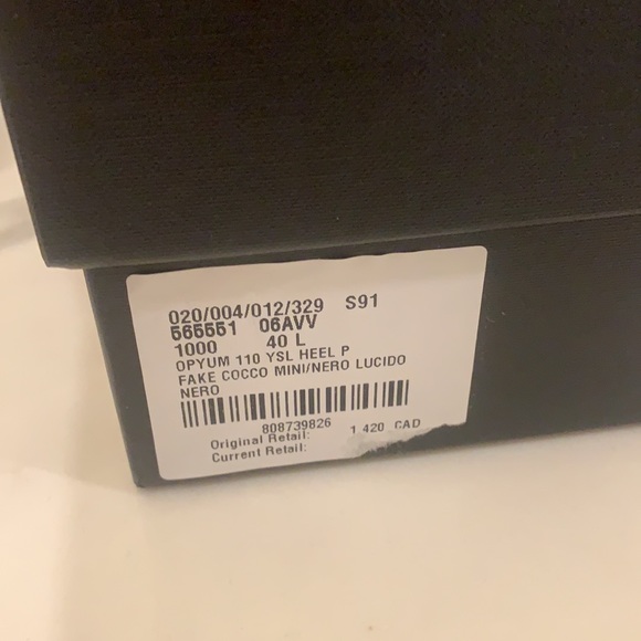 ❌SOLD❌ YSL Opyum Black Heels brand new - Picture 7 of 8